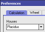 Set Placidus house system